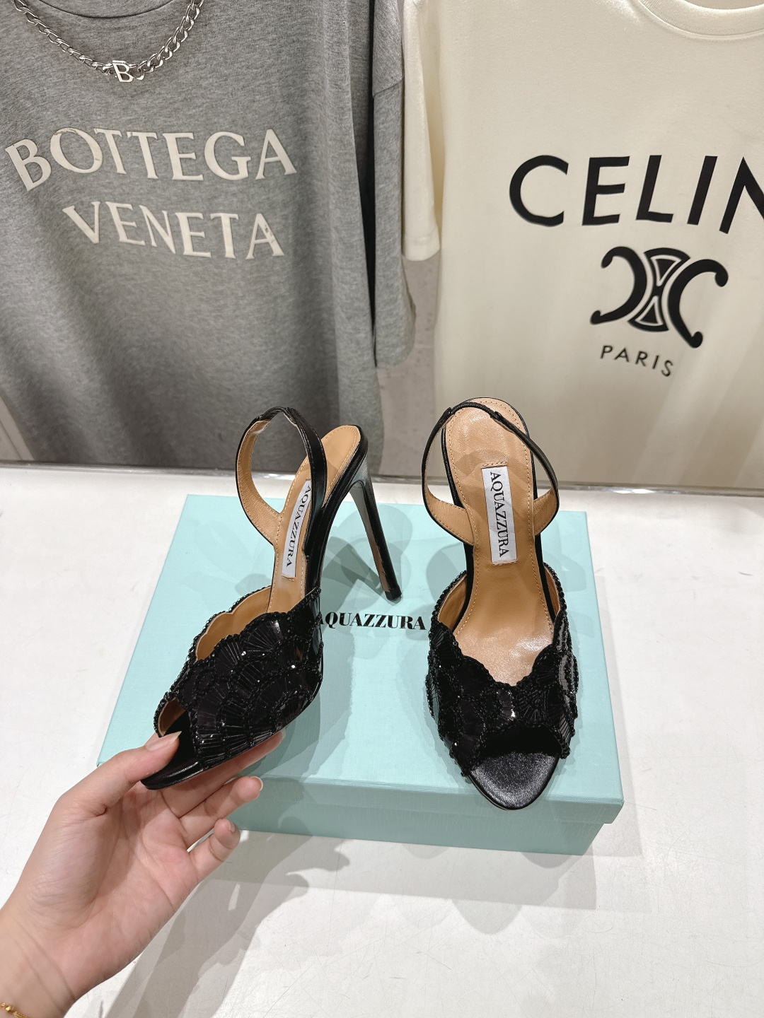 高版本出厂 「ᴀqᴜᴀᴢᴢᴜʀᴀ」AQUAZZURA/菠萝F072 2026ss夏季新款高跟鱼嘴凉鞋__
