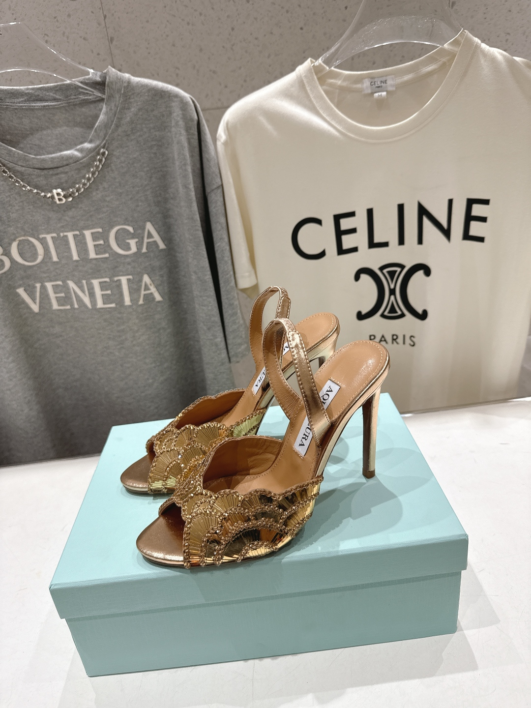 高版本出厂 「ᴀqᴜᴀᴢᴢᴜʀᴀ」AQUAZZURA/菠萝F072 2026ss夏季新款高跟鱼嘴凉鞋__