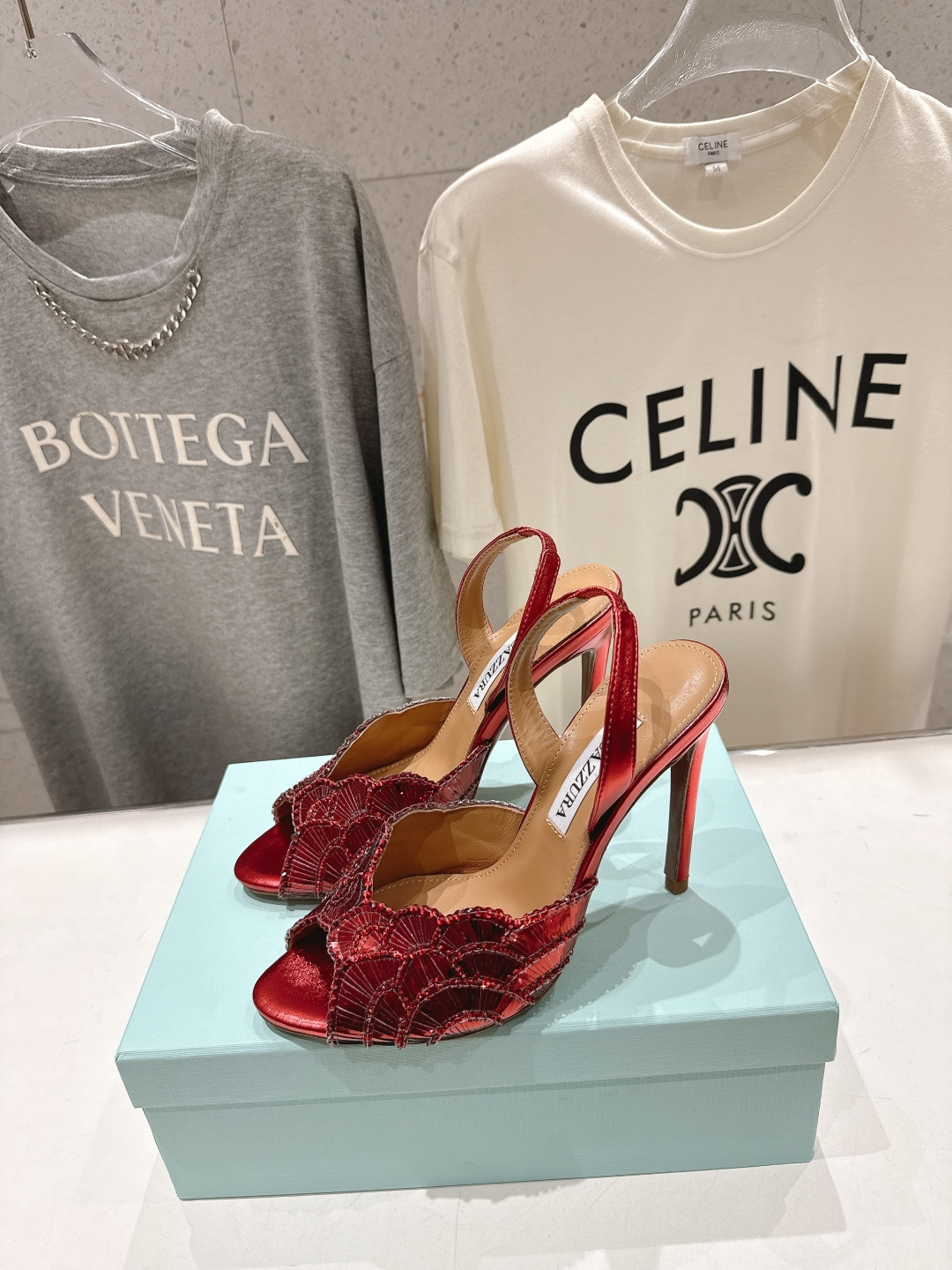 高版本出厂 「ᴀqᴜᴀᴢᴢᴜʀᴀ」AQUAZZURA/菠萝F072 2026ss夏季新款高跟鱼嘴凉鞋__