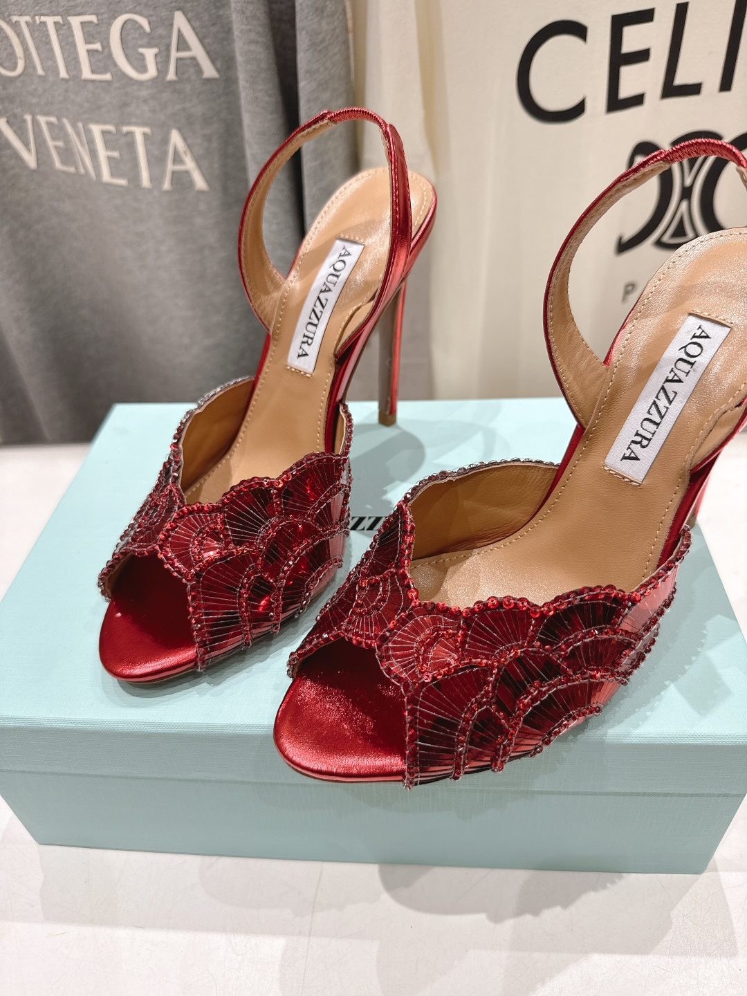 高版本出厂 「ᴀqᴜᴀᴢᴢᴜʀᴀ」AQUAZZURA/菠萝F072 2026ss夏季新款高跟鱼嘴凉鞋__