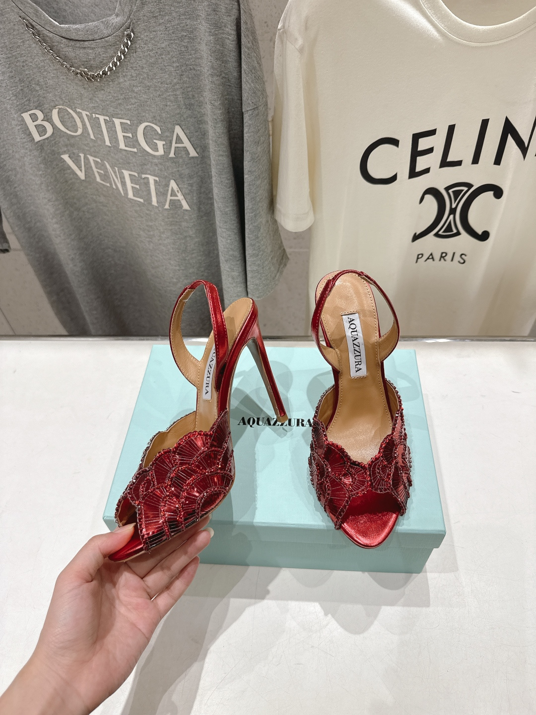 高版本出厂 「ᴀqᴜᴀᴢᴢᴜʀᴀ」AQUAZZURA/菠萝F072 2026ss夏季新款高跟鱼嘴凉鞋__
