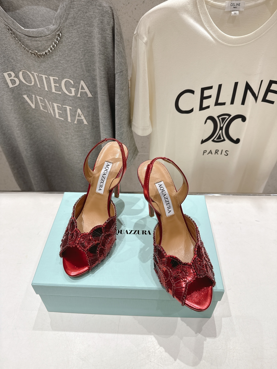 高版本出厂 「ᴀqᴜᴀᴢᴢᴜʀᴀ」AQUAZZURA/菠萝F072 2026ss夏季新款高跟鱼嘴凉鞋__