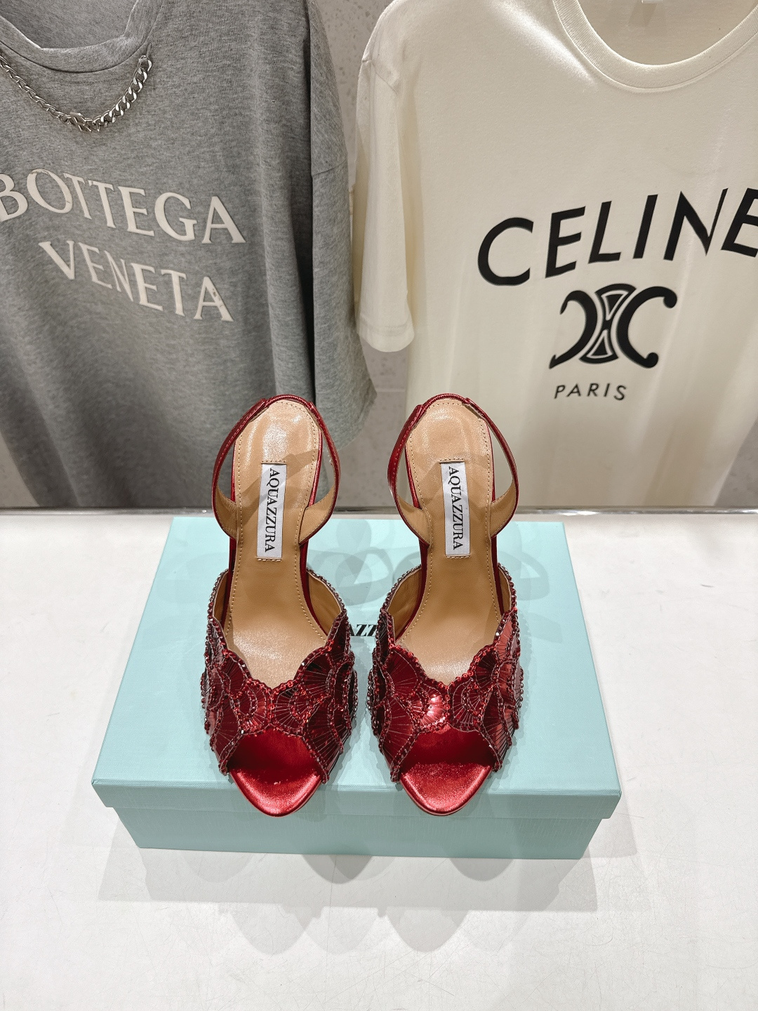 高版本出厂 「ᴀqᴜᴀᴢᴢᴜʀᴀ」AQUAZZURA/菠萝F072 2026ss夏季新款高跟鱼嘴凉鞋__