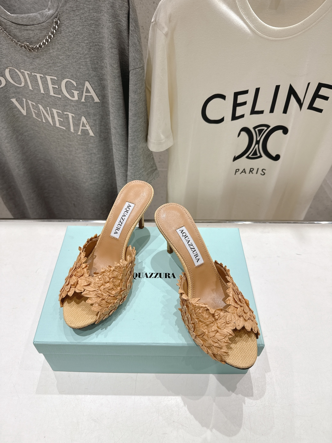 高版本出厂 「ᴀqᴜᴀᴢᴢᴜʀᴀ」AQUAZZURA/菠萝F072 2026ss夏季新款高跟鱼嘴拖鞋__