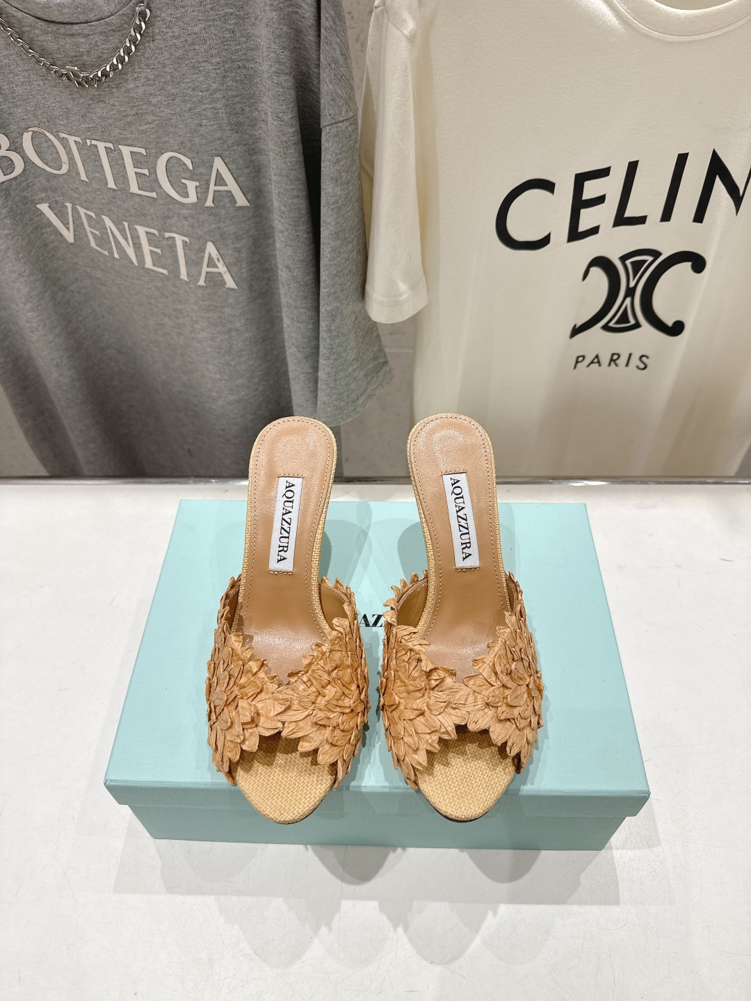 高版本出厂 「ᴀqᴜᴀᴢᴢᴜʀᴀ」AQUAZZURA/菠萝F072 2026ss夏季新款高跟鱼嘴拖鞋__