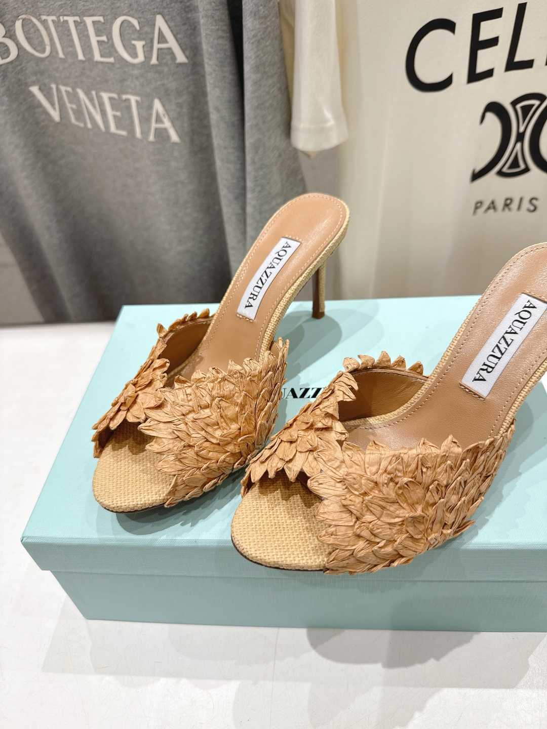 高版本出厂 「ᴀqᴜᴀᴢᴢᴜʀᴀ」AQUAZZURA/菠萝F072 2026ss夏季新款高跟鱼嘴拖鞋__