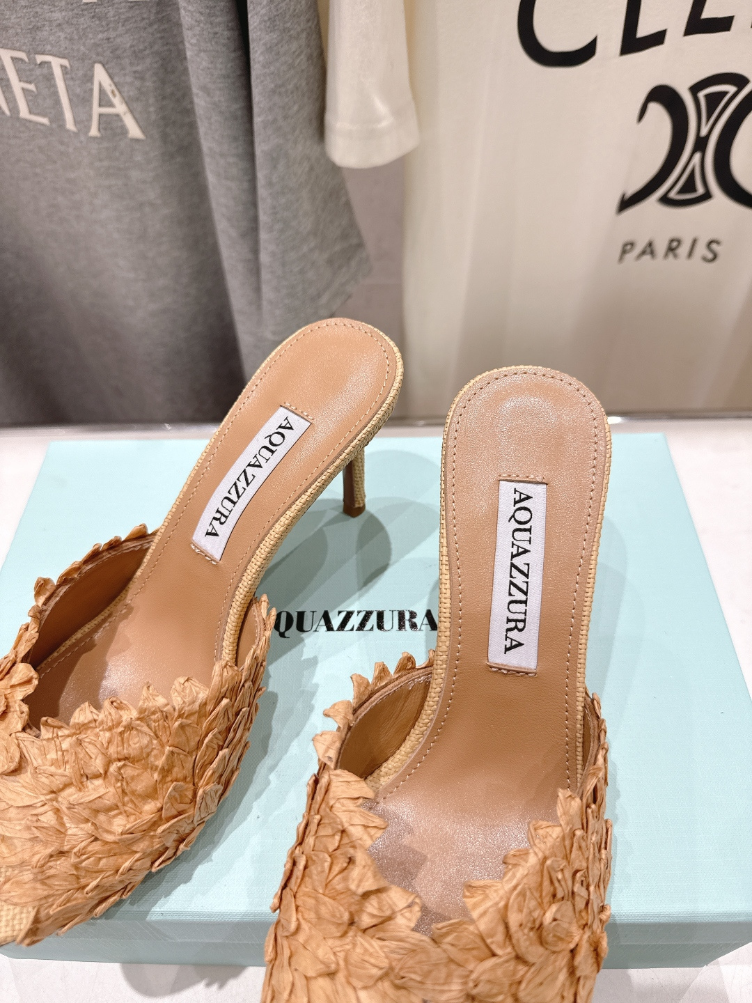 高版本出厂 「ᴀqᴜᴀᴢᴢᴜʀᴀ」AQUAZZURA/菠萝F072 2026ss夏季新款高跟鱼嘴拖鞋__