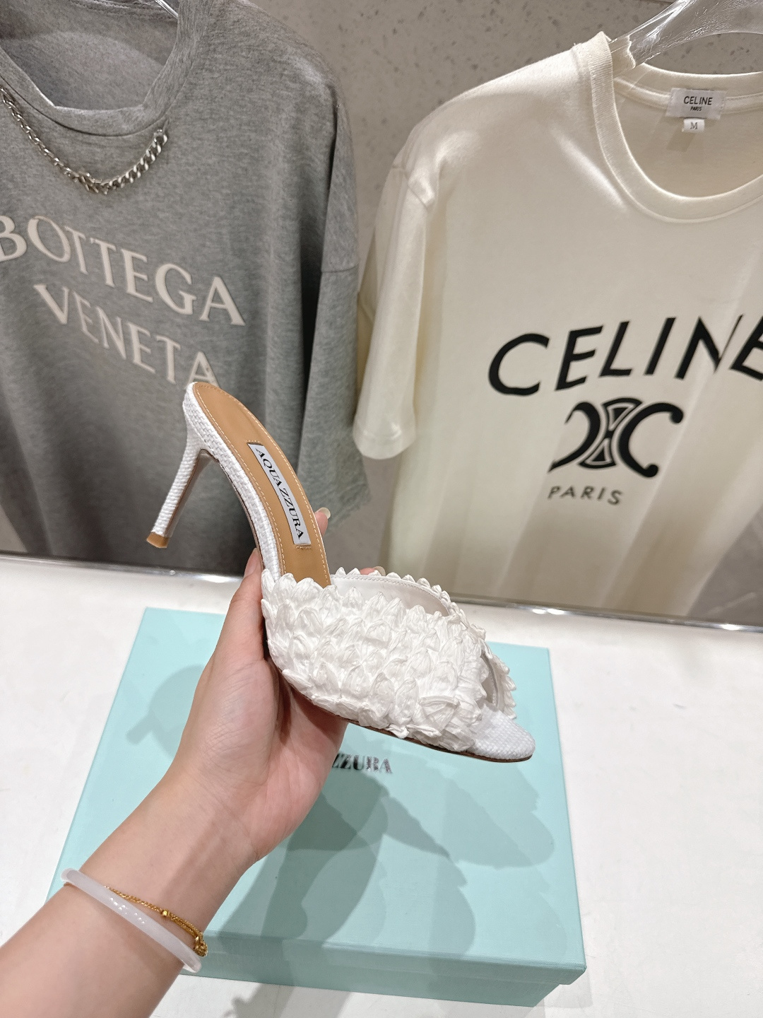 高版本出厂 「ᴀqᴜᴀᴢᴢᴜʀᴀ」AQUAZZURA/菠萝F072 2026ss夏季新款高跟鱼嘴拖鞋__