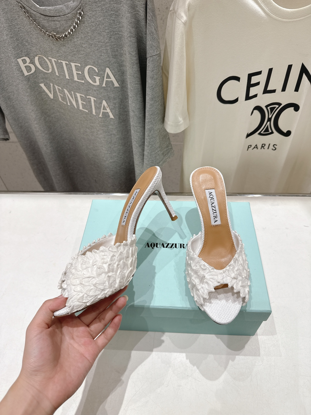 高版本出厂 「ᴀqᴜᴀᴢᴢᴜʀᴀ」AQUAZZURA/菠萝F072 2026ss夏季新款高跟鱼嘴拖鞋__