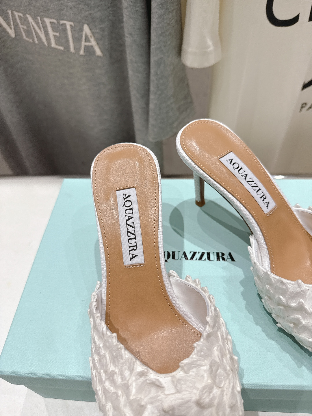高版本出厂 「ᴀqᴜᴀᴢᴢᴜʀᴀ」AQUAZZURA/菠萝F072 2026ss夏季新款高跟鱼嘴拖鞋__