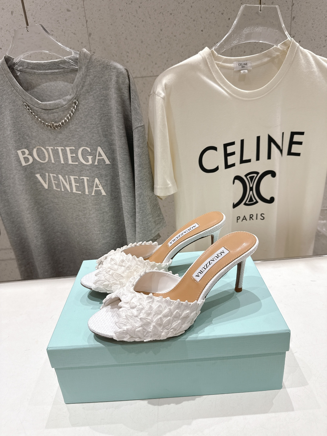 高版本出厂 「ᴀqᴜᴀᴢᴢᴜʀᴀ」AQUAZZURA/菠萝F072 2026ss夏季新款高跟鱼嘴拖鞋__