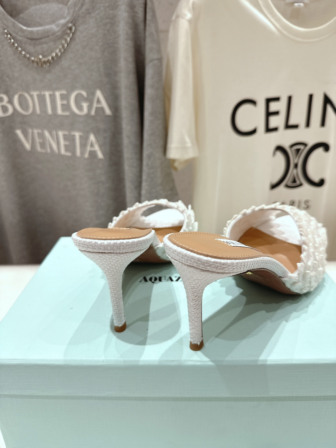 高版本出厂 「ᴀqᴜᴀᴢᴢᴜʀᴀ」AQUAZZURA/菠萝F072 2026ss夏季新款高跟鱼嘴拖鞋__