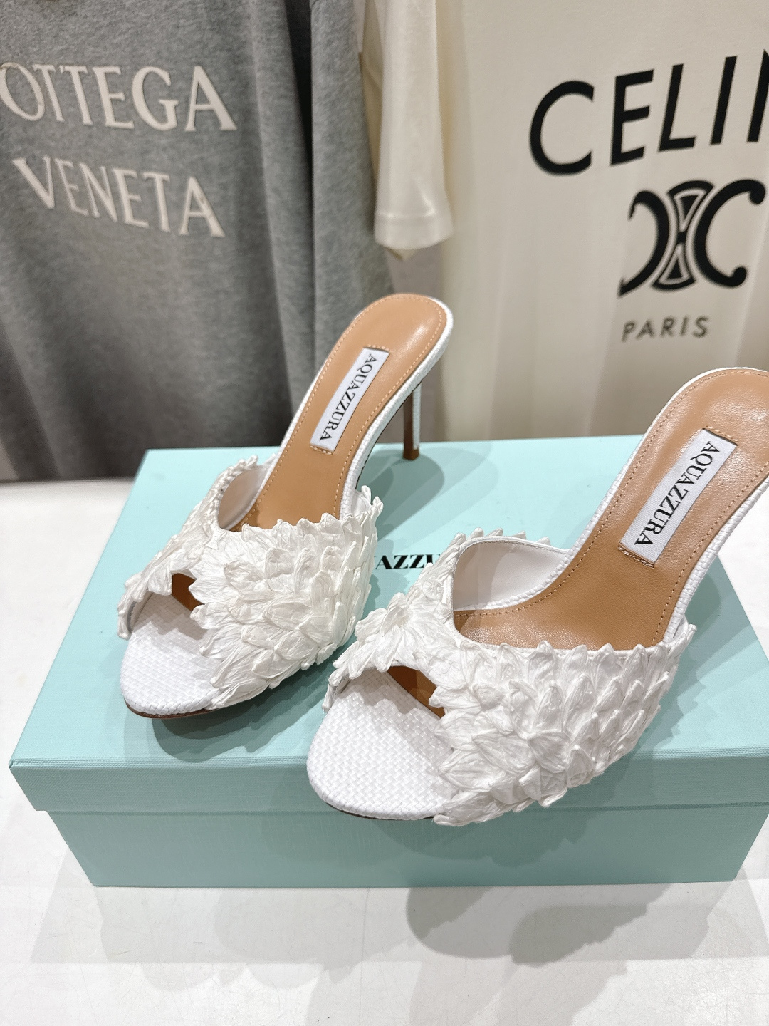 高版本出厂 「ᴀqᴜᴀᴢᴢᴜʀᴀ」AQUAZZURA/菠萝F072 2026ss夏季新款高跟鱼嘴拖鞋__