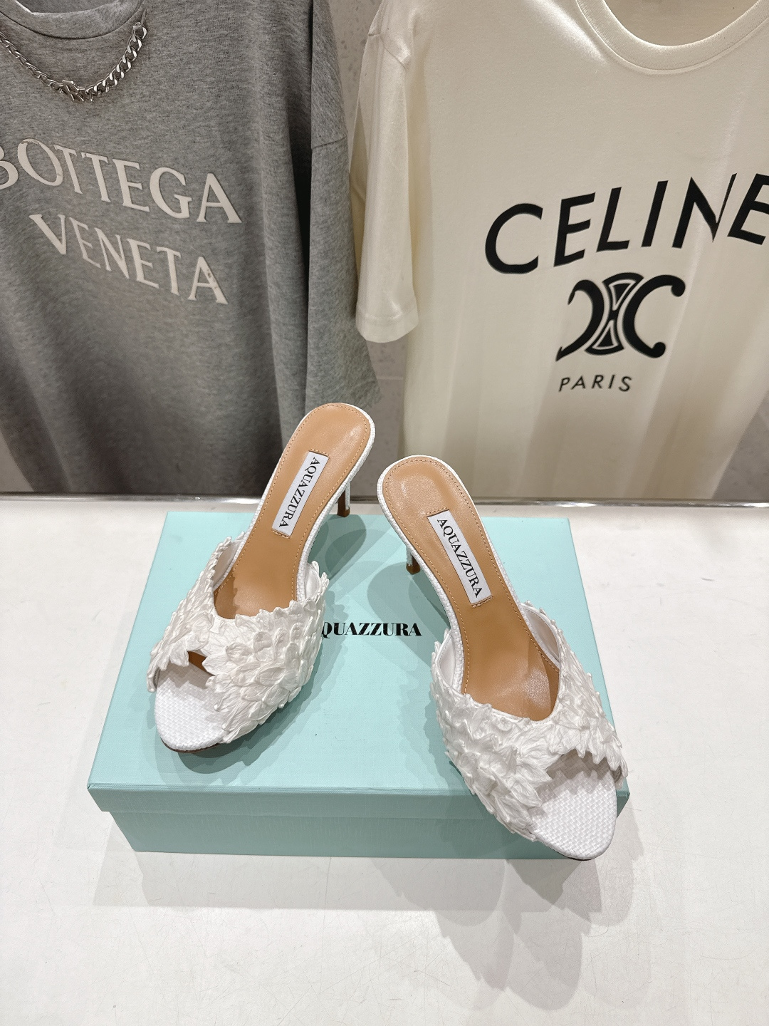 高版本出厂 「ᴀqᴜᴀᴢᴢᴜʀᴀ」AQUAZZURA/菠萝F072 2026ss夏季新款高跟鱼嘴拖鞋__