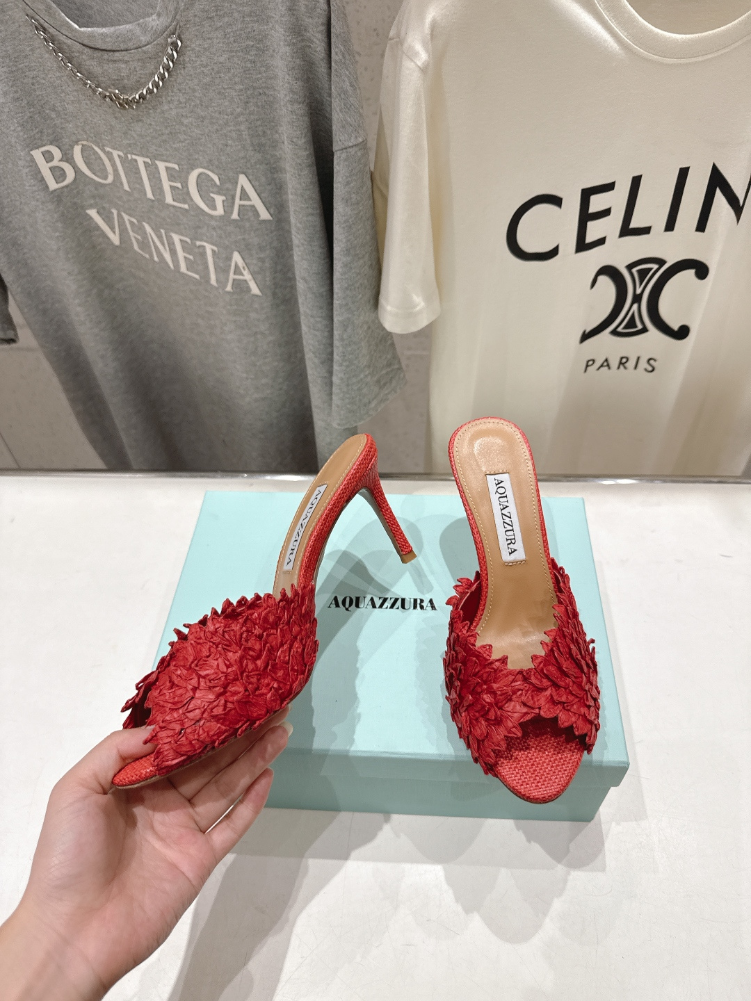 高版本出厂 「ᴀqᴜᴀᴢᴢᴜʀᴀ」AQUAZZURA/菠萝F072 2026ss夏季新款高跟鱼嘴拖鞋__