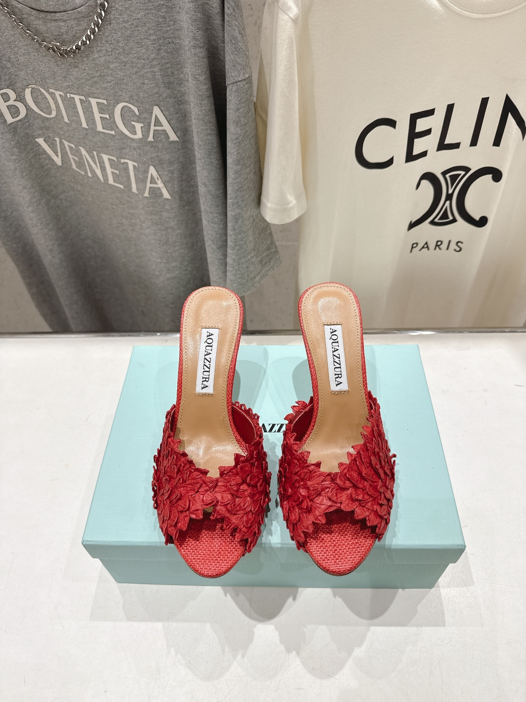 高版本出厂 「ᴀqᴜᴀᴢᴢᴜʀᴀ」AQUAZZURA/菠萝F072 2026ss夏季新款高跟鱼嘴拖鞋__