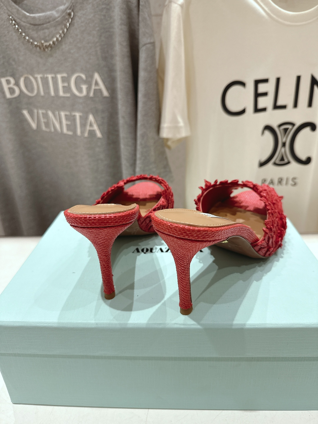 高版本出厂 「ᴀqᴜᴀᴢᴢᴜʀᴀ」AQUAZZURA/菠萝F072 2026ss夏季新款高跟鱼嘴拖鞋__