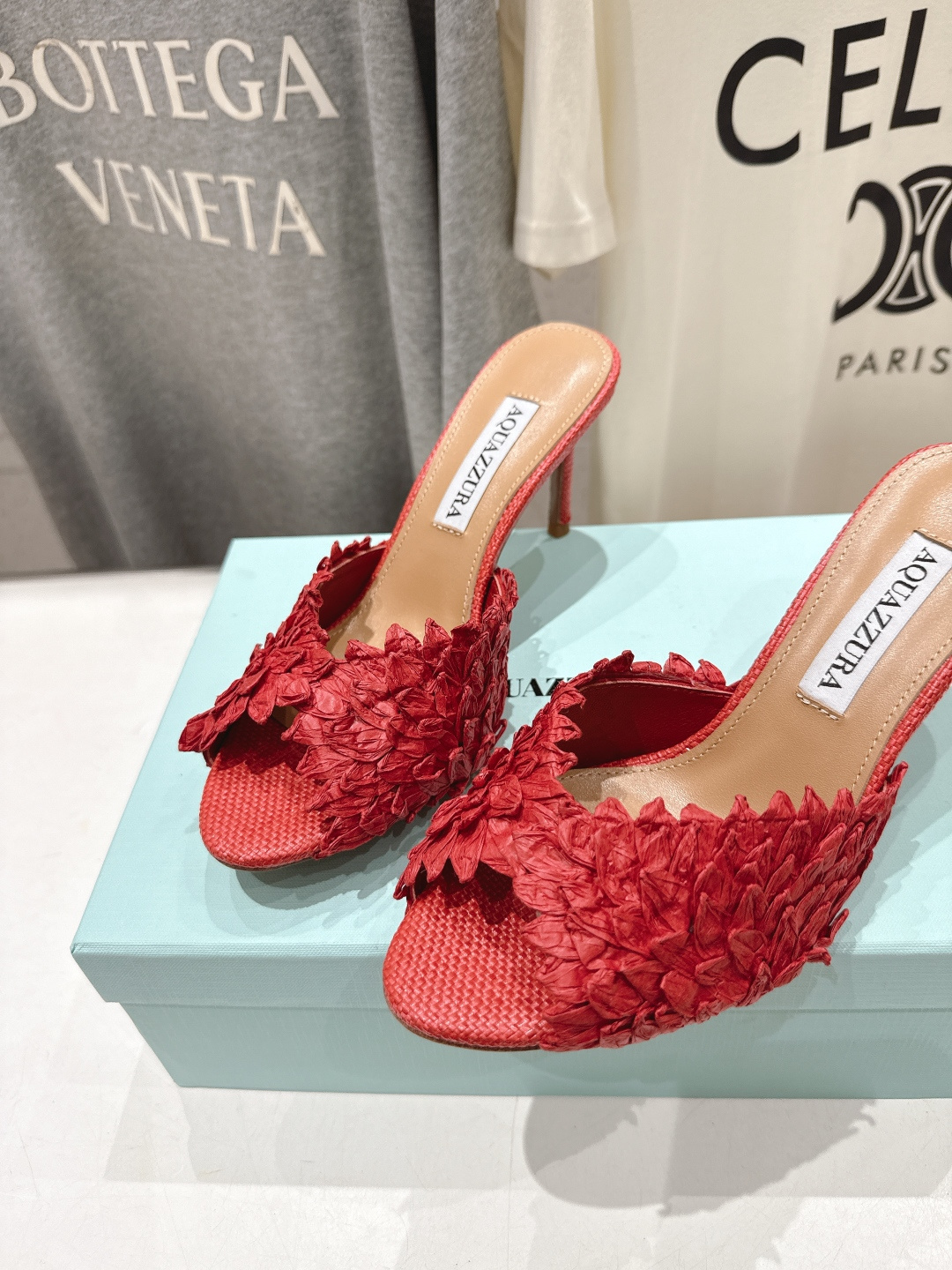高版本出厂 「ᴀqᴜᴀᴢᴢᴜʀᴀ」AQUAZZURA/菠萝F072 2026ss夏季新款高跟鱼嘴拖鞋__