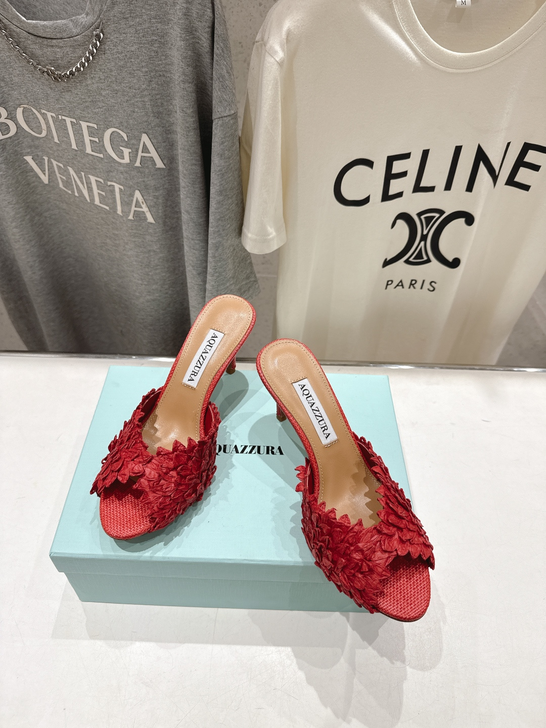 高版本出厂 「ᴀqᴜᴀᴢᴢᴜʀᴀ」AQUAZZURA/菠萝F072 2026ss夏季新款高跟鱼嘴拖鞋__