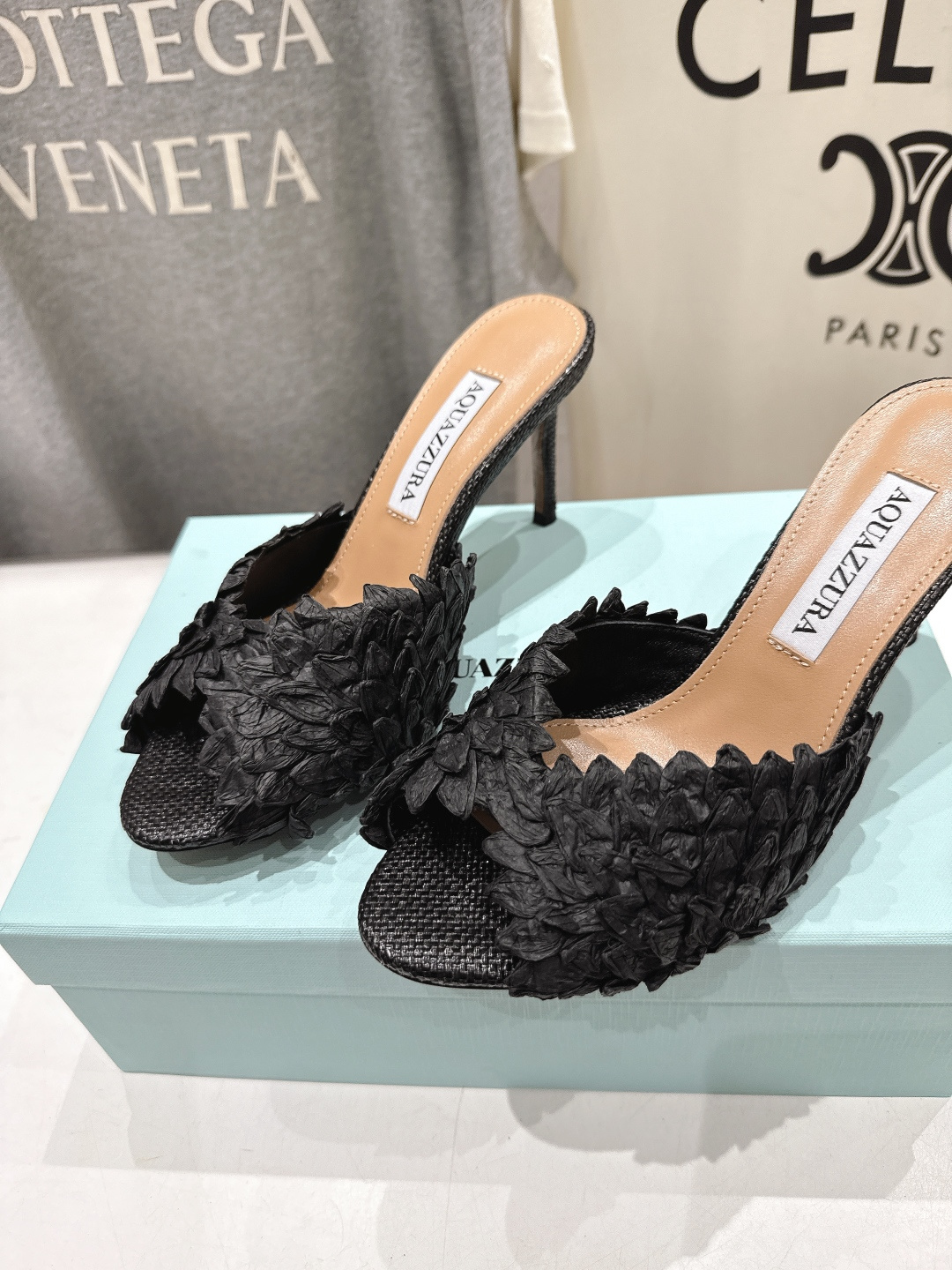 高版本出厂 「ᴀqᴜᴀᴢᴢᴜʀᴀ」AQUAZZURA/菠萝F072 2026ss夏季新款高跟鱼嘴拖鞋__
