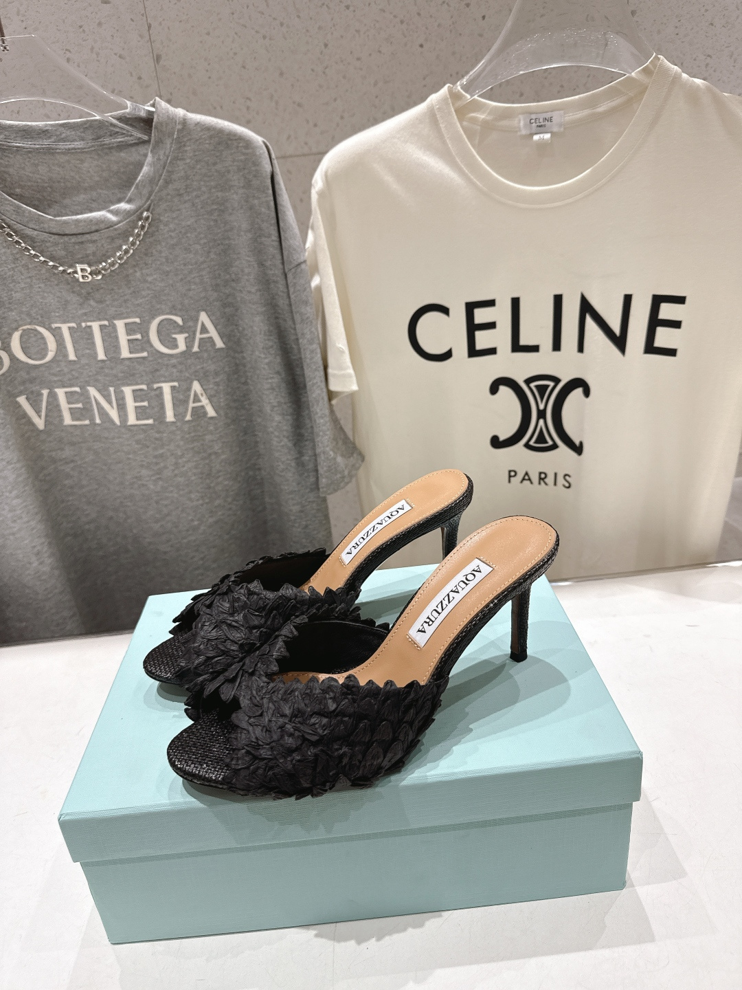 高版本出厂 「ᴀqᴜᴀᴢᴢᴜʀᴀ」AQUAZZURA/菠萝F072 2026ss夏季新款高跟鱼嘴拖鞋__