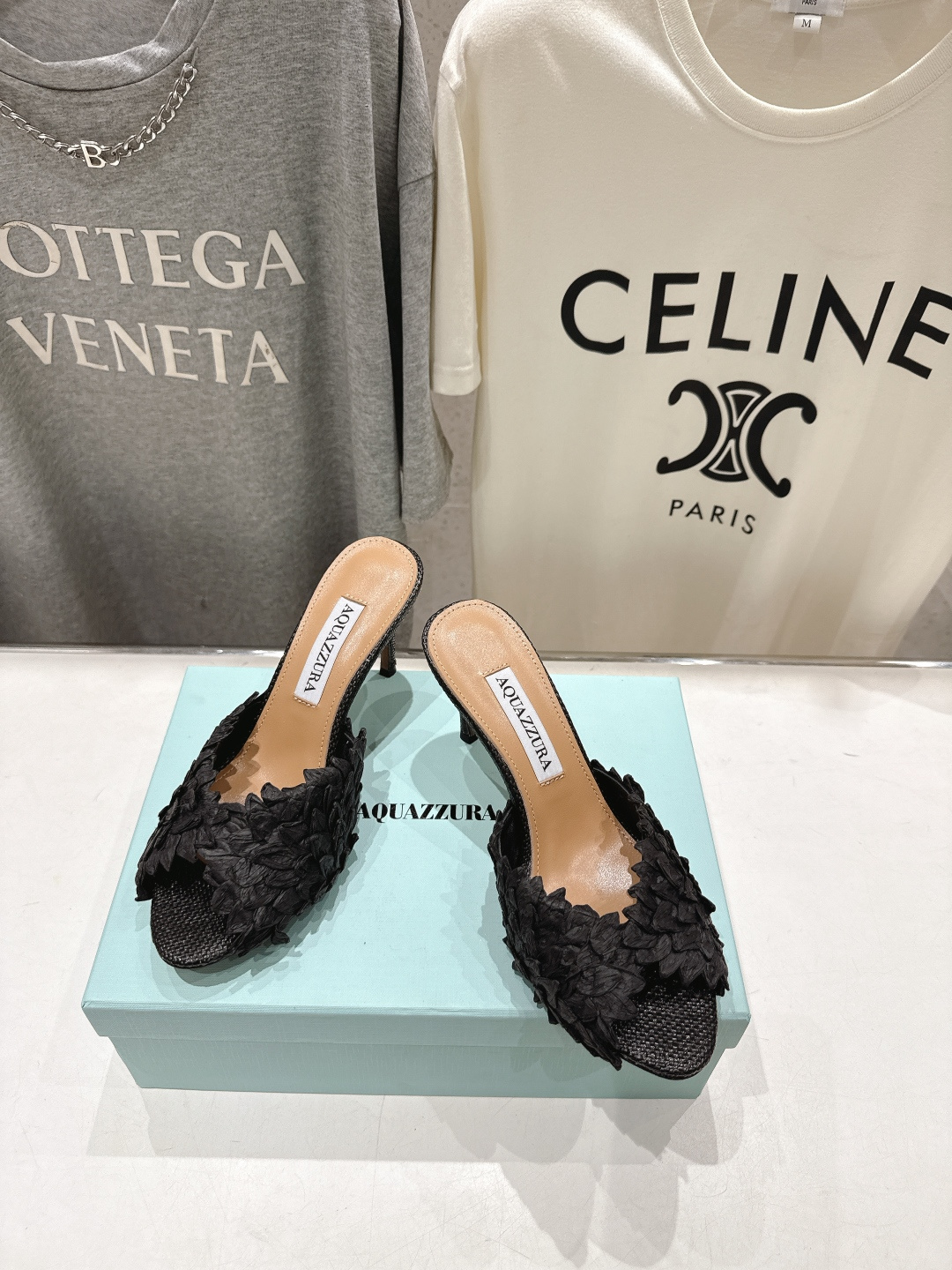 高版本出厂 「ᴀqᴜᴀᴢᴢᴜʀᴀ」AQUAZZURA/菠萝F072 2026ss夏季新款高跟鱼嘴拖鞋__