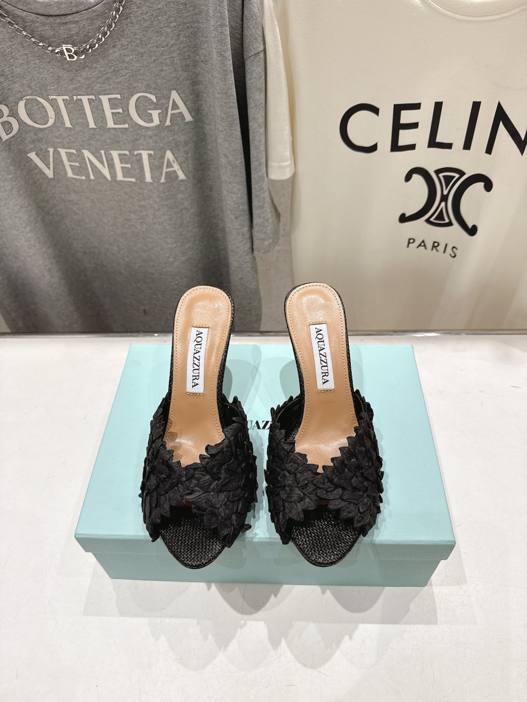 高版本出厂 「ᴀqᴜᴀᴢᴢᴜʀᴀ」AQUAZZURA/菠萝F072 2026ss夏季新款高跟鱼嘴拖鞋__