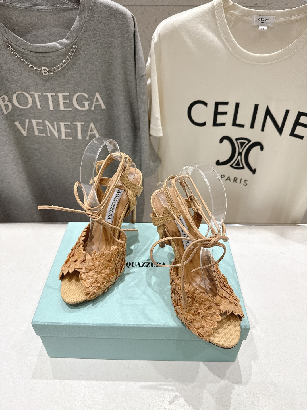 高版本出厂 「ᴀqᴜᴀᴢᴢᴜʀᴀ」AQUAZZURA/菠萝F072 2026ss夏季新款高跟鱼嘴凉鞋__