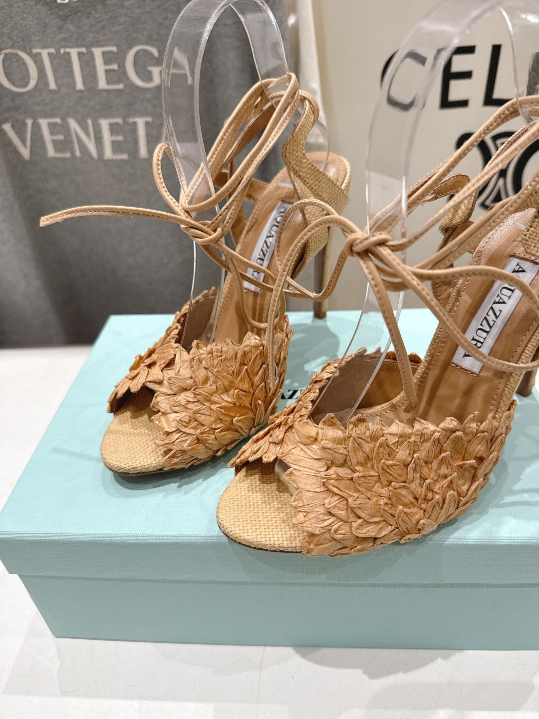 高版本出厂 「ᴀqᴜᴀᴢᴢᴜʀᴀ」AQUAZZURA/菠萝F072 2026ss夏季新款高跟鱼嘴凉鞋__