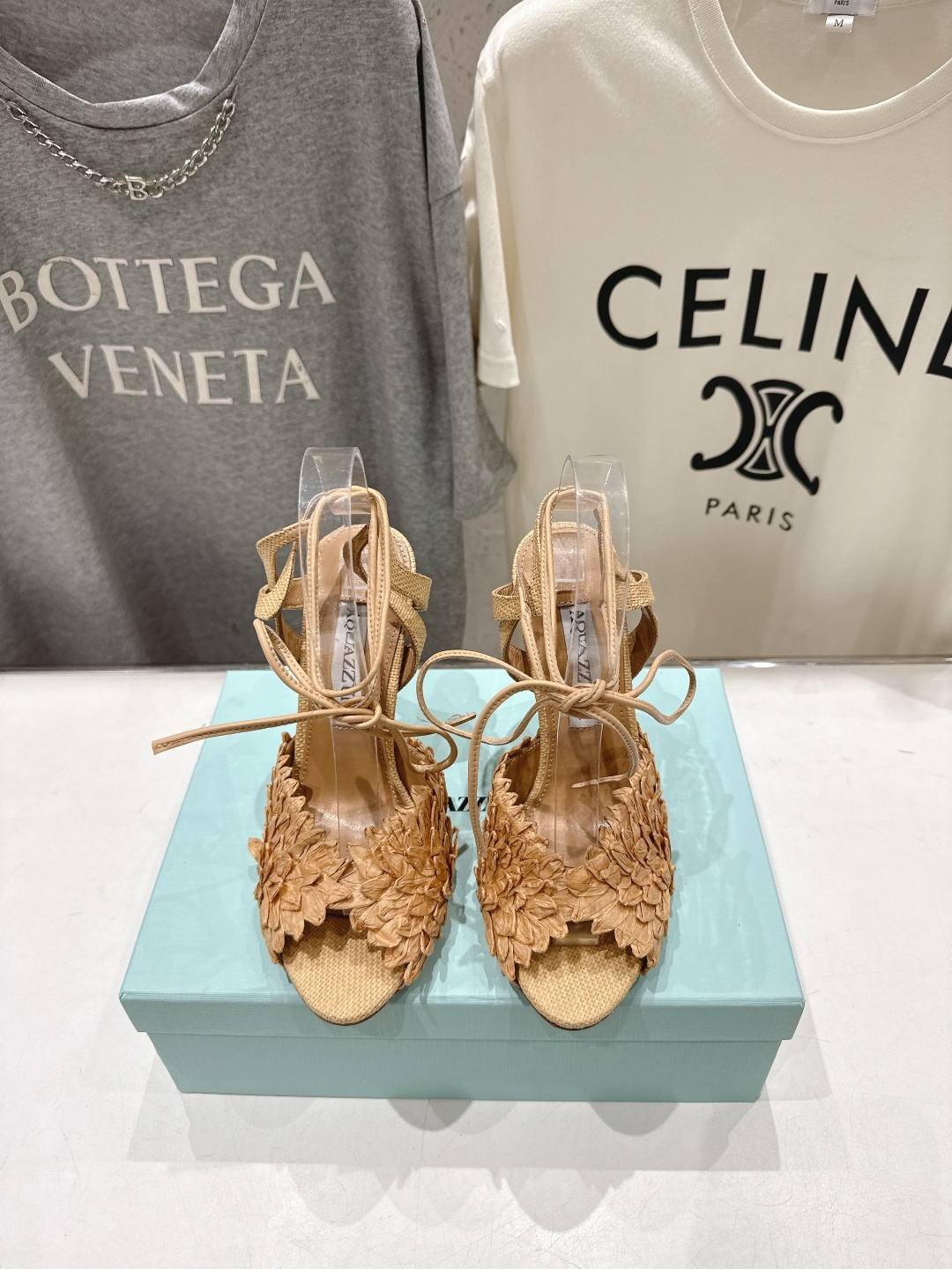 高版本出厂 「ᴀqᴜᴀᴢᴢᴜʀᴀ」AQUAZZURA/菠萝F072 2026ss夏季新款高跟鱼嘴凉鞋__