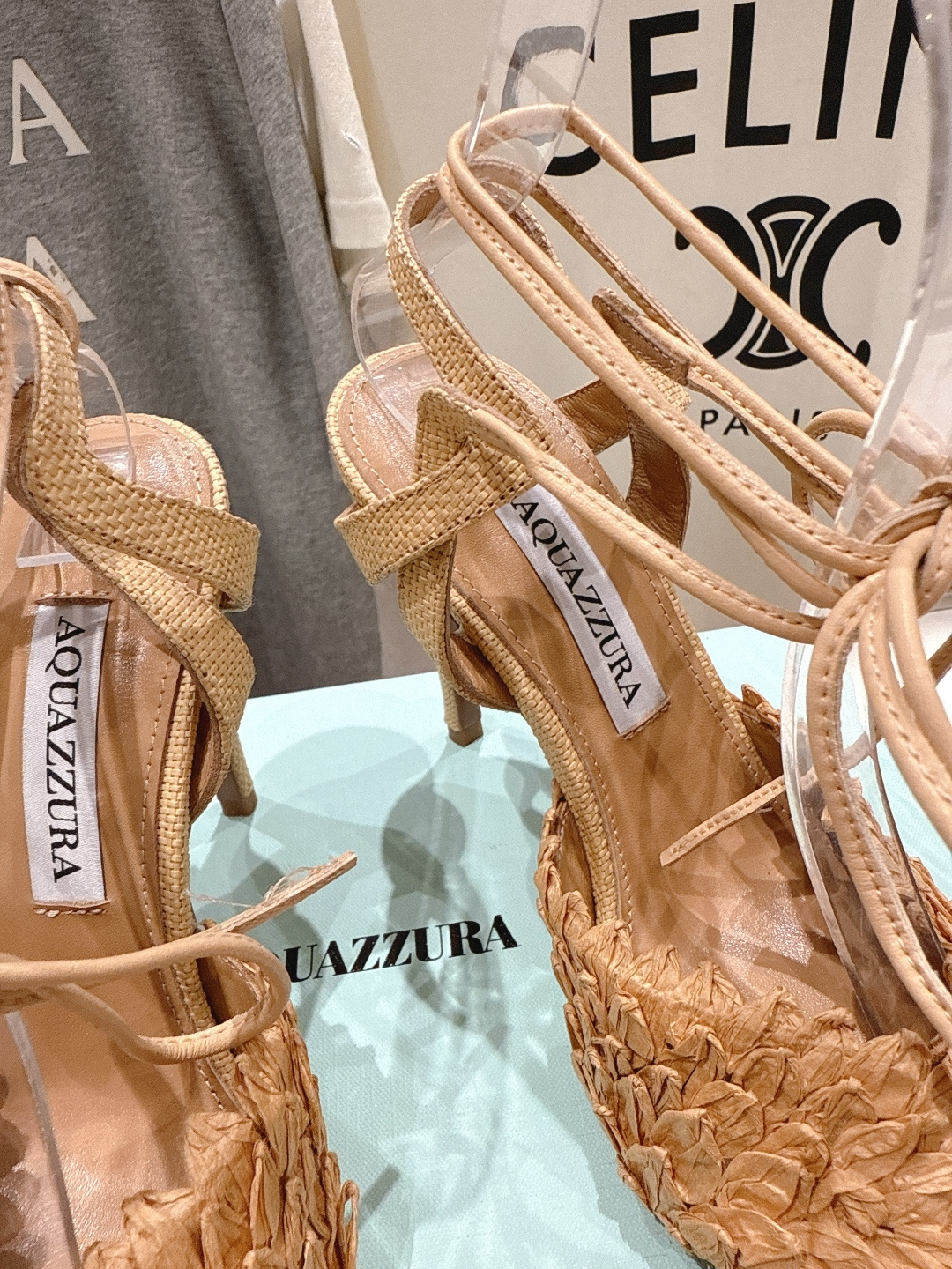 高版本出厂 「ᴀqᴜᴀᴢᴢᴜʀᴀ」AQUAZZURA/菠萝F072 2026ss夏季新款高跟鱼嘴凉鞋__