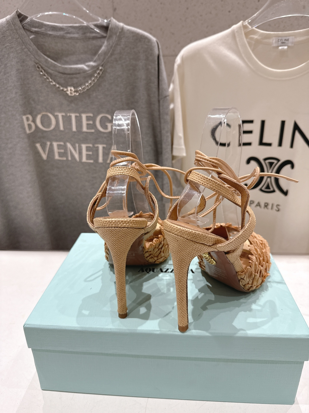高版本出厂 「ᴀqᴜᴀᴢᴢᴜʀᴀ」AQUAZZURA/菠萝F072 2026ss夏季新款高跟鱼嘴凉鞋__