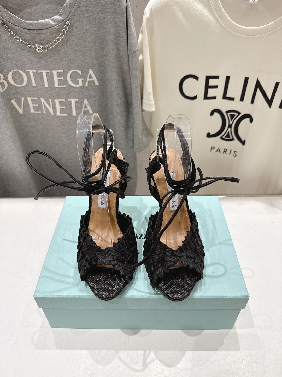 高版本出厂 「ᴀqᴜᴀᴢᴢᴜʀᴀ」AQUAZZURA/菠萝F072 2026ss夏季新款高跟鱼嘴凉鞋__