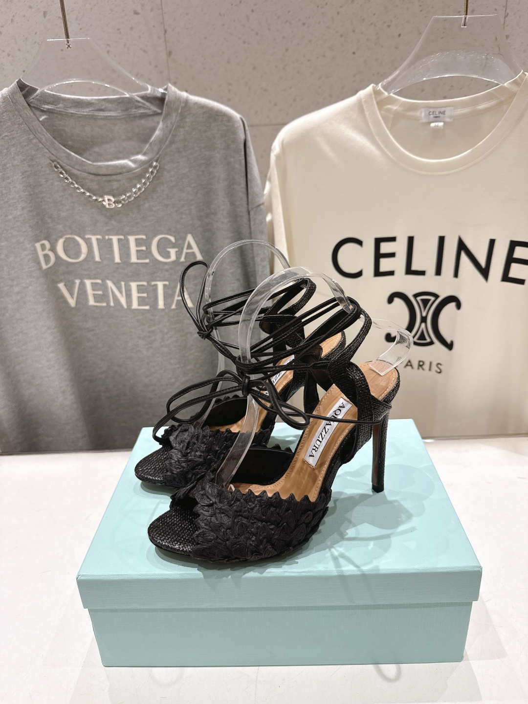 高版本出厂 「ᴀqᴜᴀᴢᴢᴜʀᴀ」AQUAZZURA/菠萝F072 2026ss夏季新款高跟鱼嘴凉鞋__
