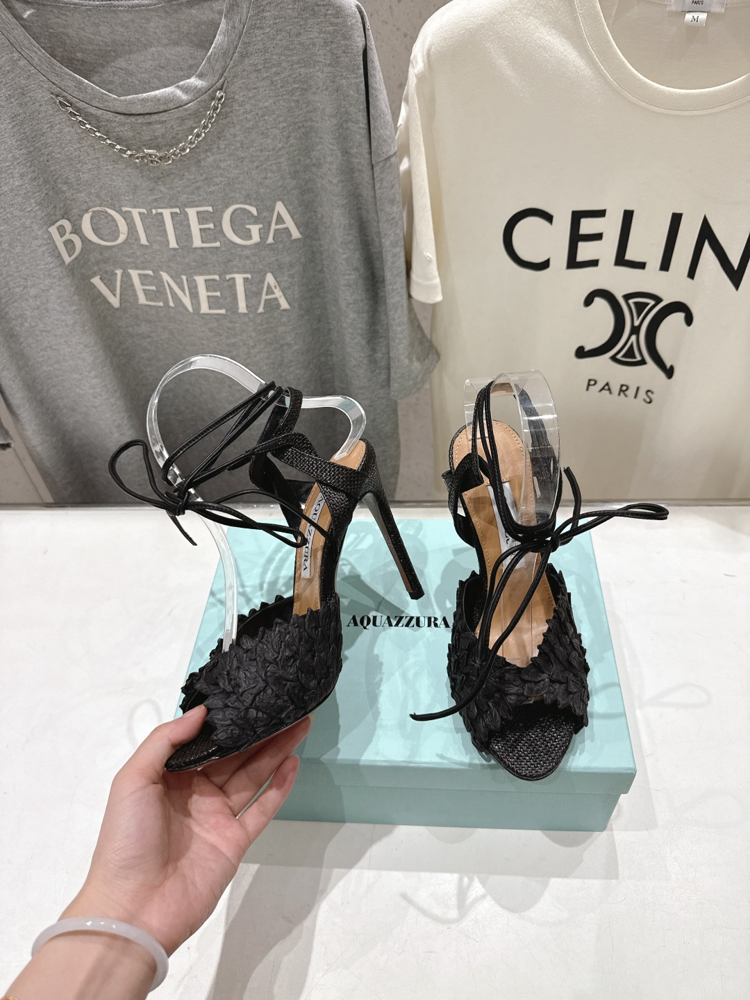 高版本出厂 「ᴀqᴜᴀᴢᴢᴜʀᴀ」AQUAZZURA/菠萝F072 2026ss夏季新款高跟鱼嘴凉鞋__
