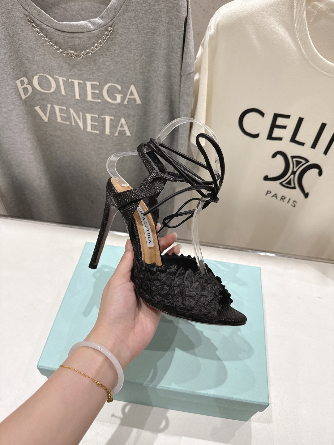 高版本出厂 「ᴀqᴜᴀᴢᴢᴜʀᴀ」AQUAZZURA/菠萝F072 2026ss夏季新款高跟鱼嘴凉鞋__