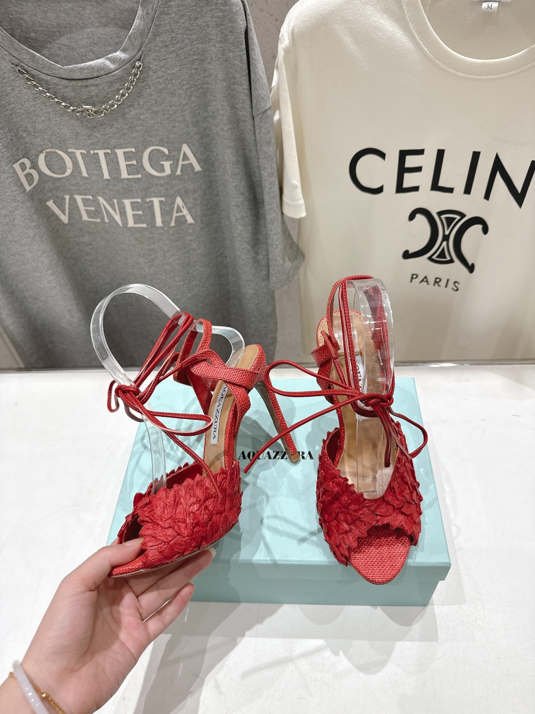 高版本出厂 「ᴀqᴜᴀᴢᴢᴜʀᴀ」AQUAZZURA/菠萝F072 2026ss夏季新款高跟鱼嘴凉鞋__