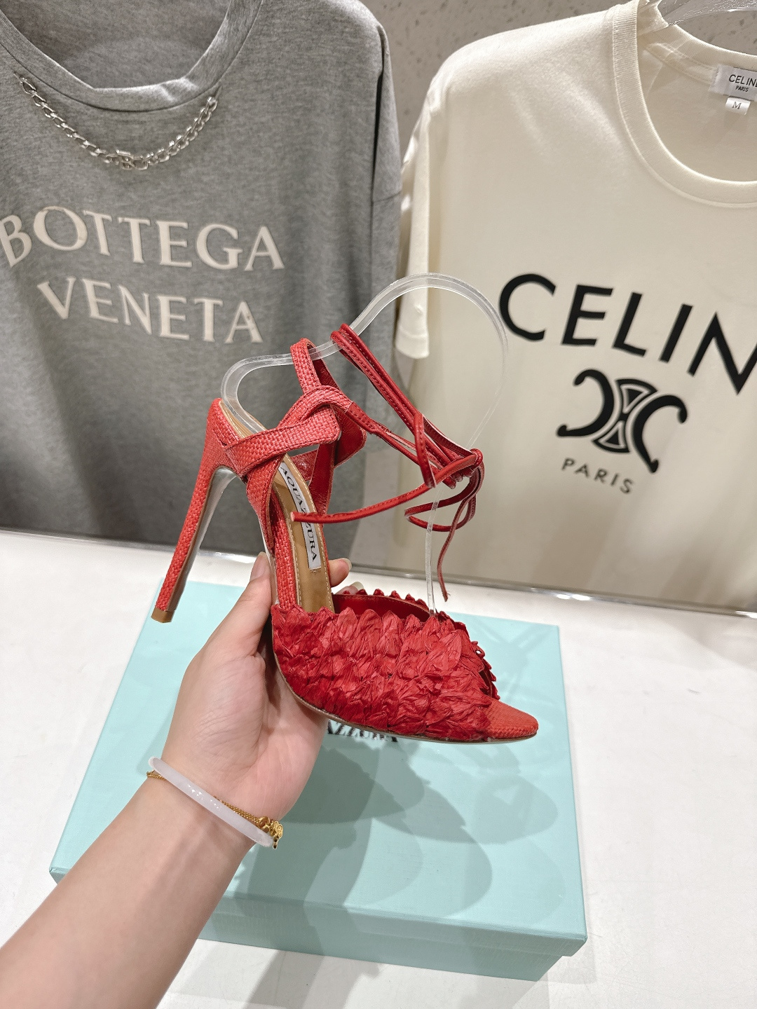 高版本出厂 「ᴀqᴜᴀᴢᴢᴜʀᴀ」AQUAZZURA/菠萝F072 2026ss夏季新款高跟鱼嘴凉鞋__