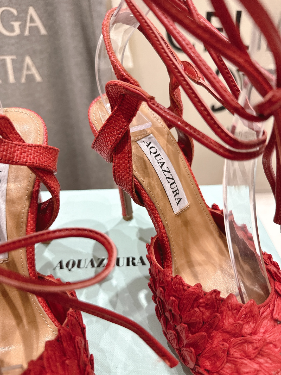 高版本出厂 「ᴀqᴜᴀᴢᴢᴜʀᴀ」AQUAZZURA/菠萝F072 2026ss夏季新款高跟鱼嘴凉鞋__
