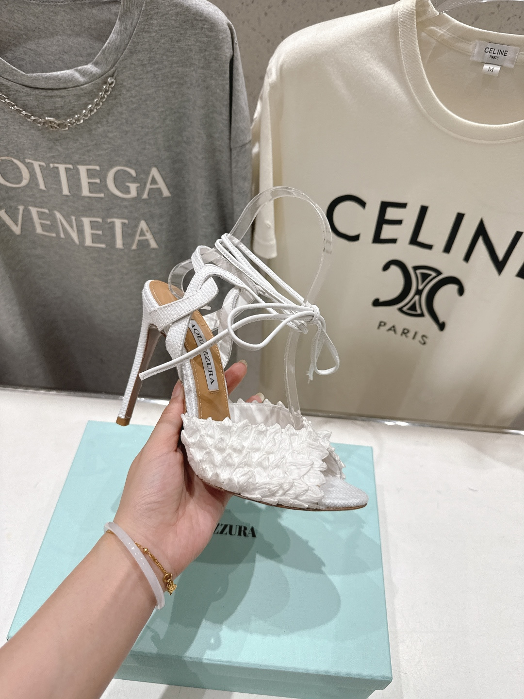 高版本出厂 「ᴀqᴜᴀᴢᴢᴜʀᴀ」AQUAZZURA/菠萝F072 2026ss夏季新款高跟鱼嘴凉鞋__