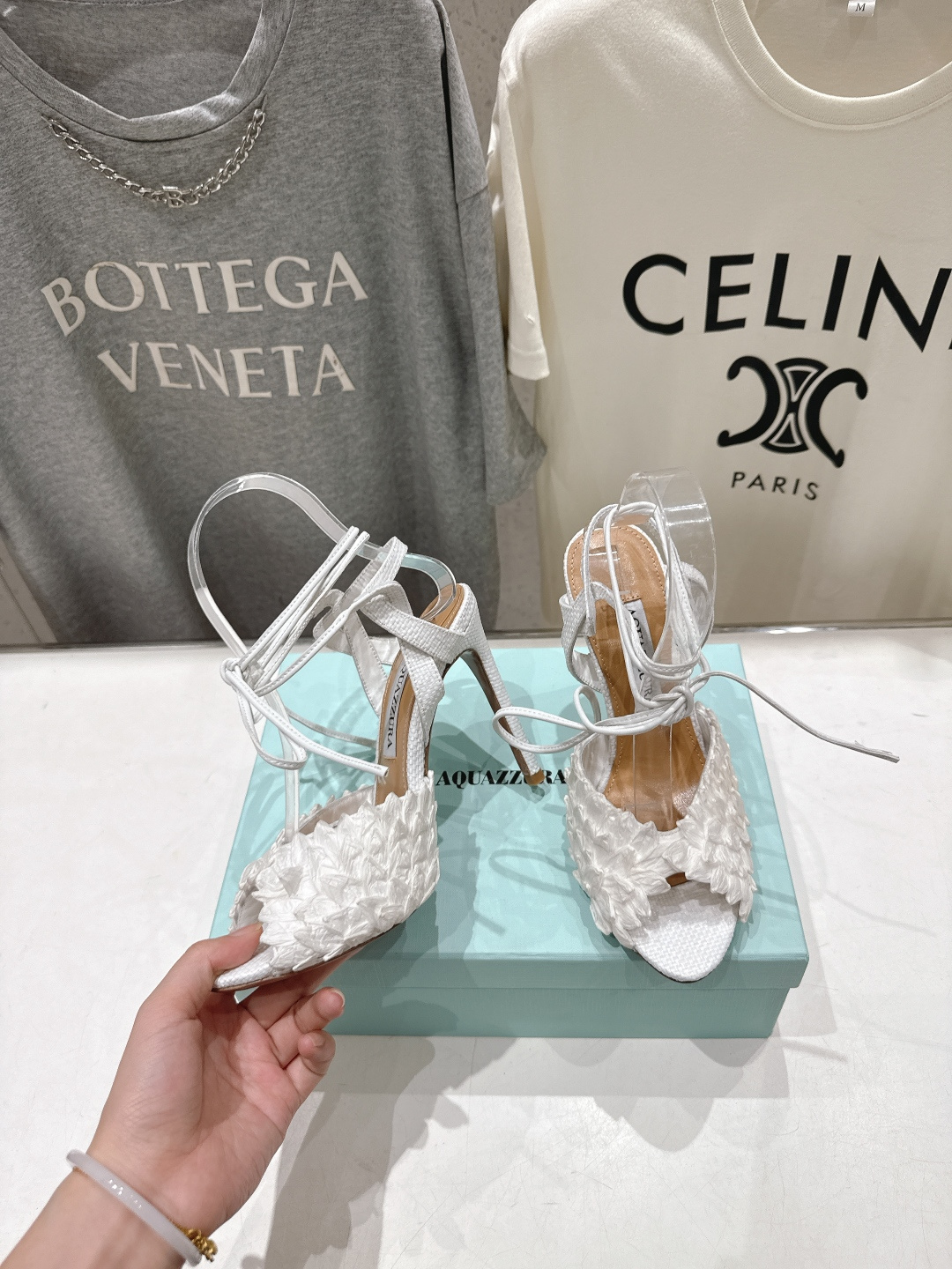 高版本出厂 「ᴀqᴜᴀᴢᴢᴜʀᴀ」AQUAZZURA/菠萝F072 2026ss夏季新款高跟鱼嘴凉鞋__