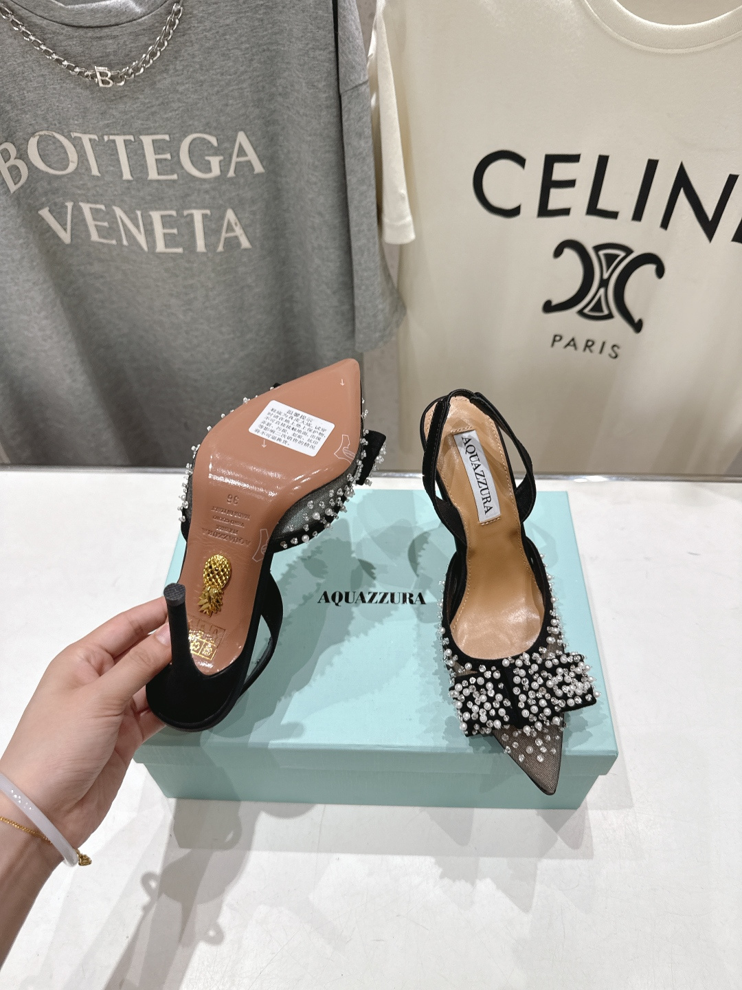 高版本出厂 「ᴀqᴜᴀᴢᴢᴜʀᴀ」AQUAZZURA/菠萝F072 2026ss夏季新款Very Bow