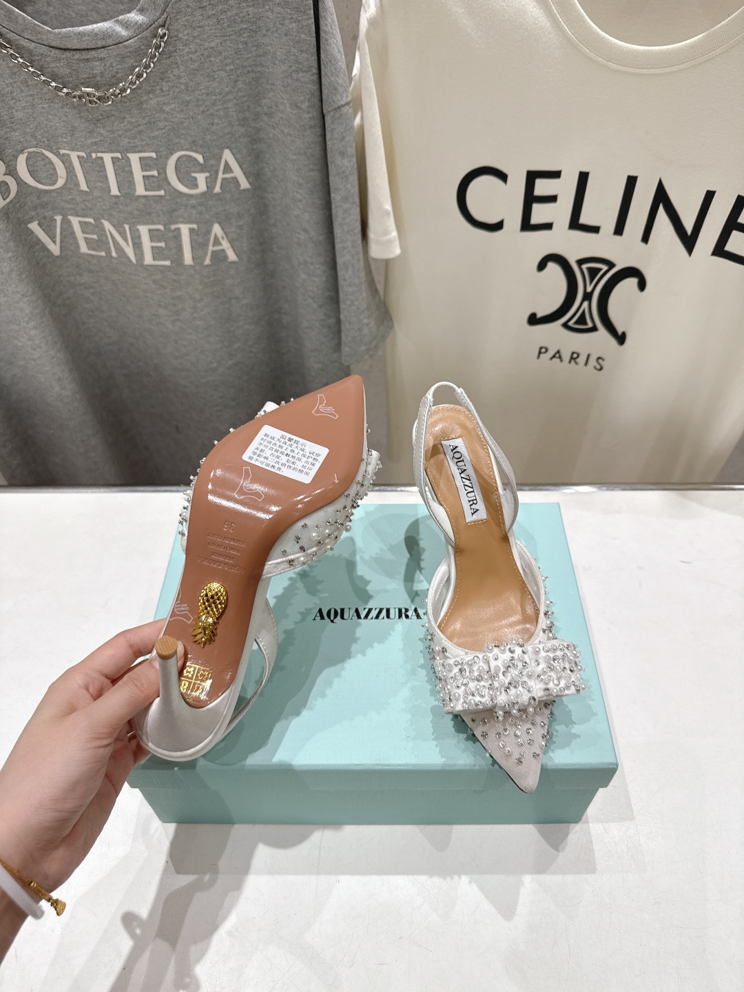 高版本出厂 「ᴀqᴜᴀᴢᴢᴜʀᴀ」AQUAZZURA/菠萝F072 2026ss夏季新款Very Bow