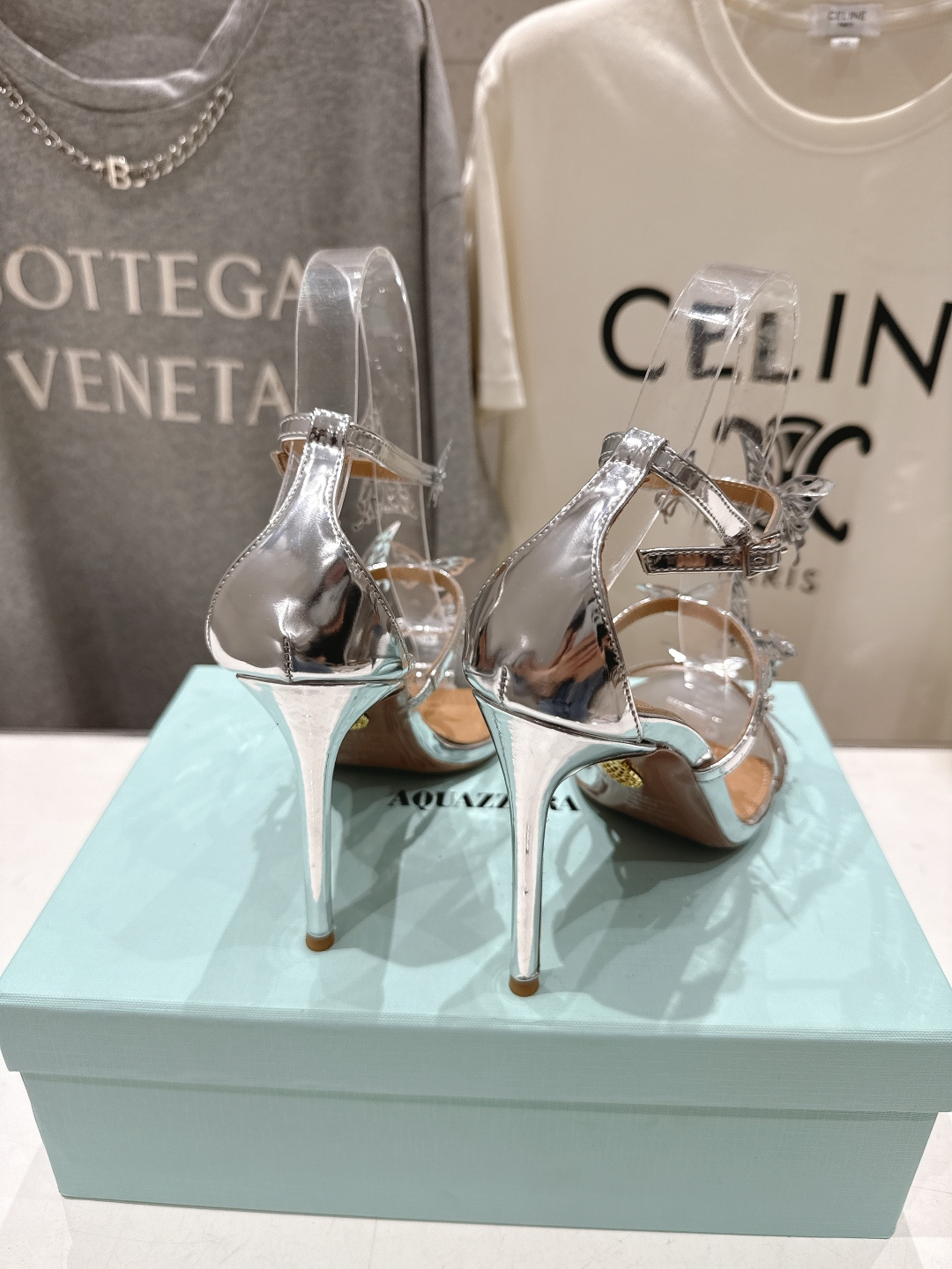 高版本出厂 「ᴀqᴜᴀᴢᴢᴜʀᴀ」AQUAZZURA/菠萝F072 2026ss夏季新款高跟蝴蝶水钻凉鞋