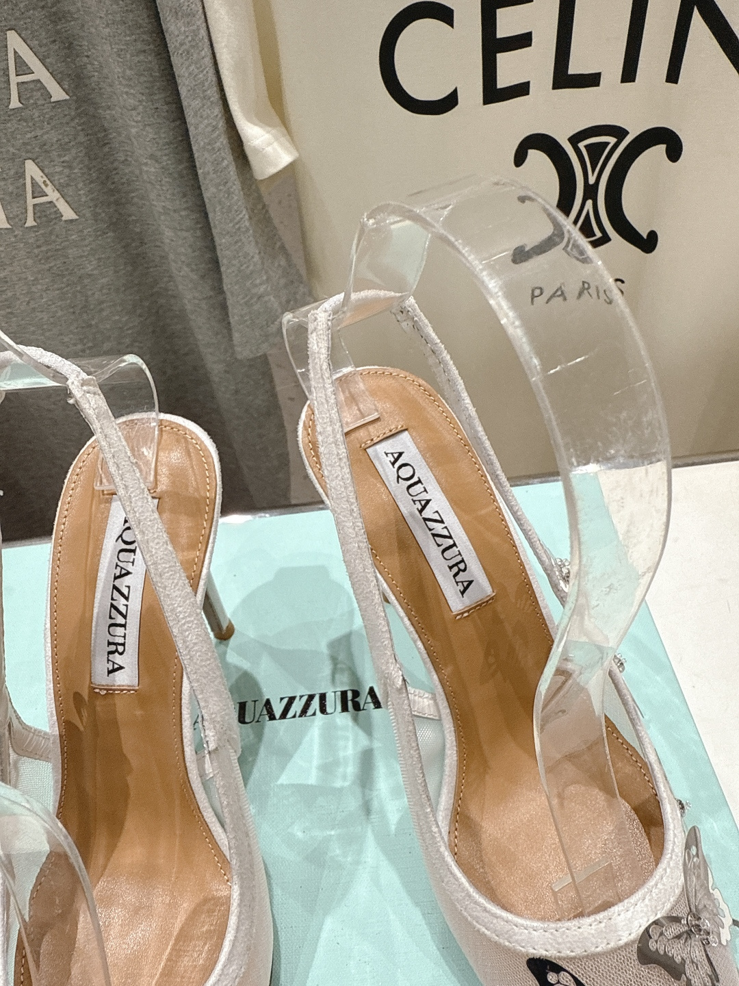 高版本出厂 「ᴀqᴜᴀᴢᴢᴜʀᴀ」AQUAZZURA/菠萝F072 2026ss夏季新款高跟尖头蝴蝶水钻
