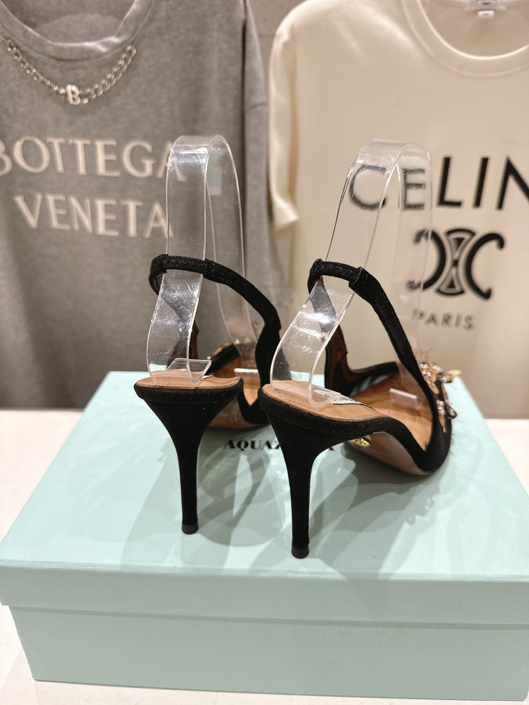 高版本出厂 「ᴀqᴜᴀᴢᴢᴜʀᴀ」AQUAZZURA/菠萝F072 2026ss夏季新款高跟尖头蝴蝶水钻