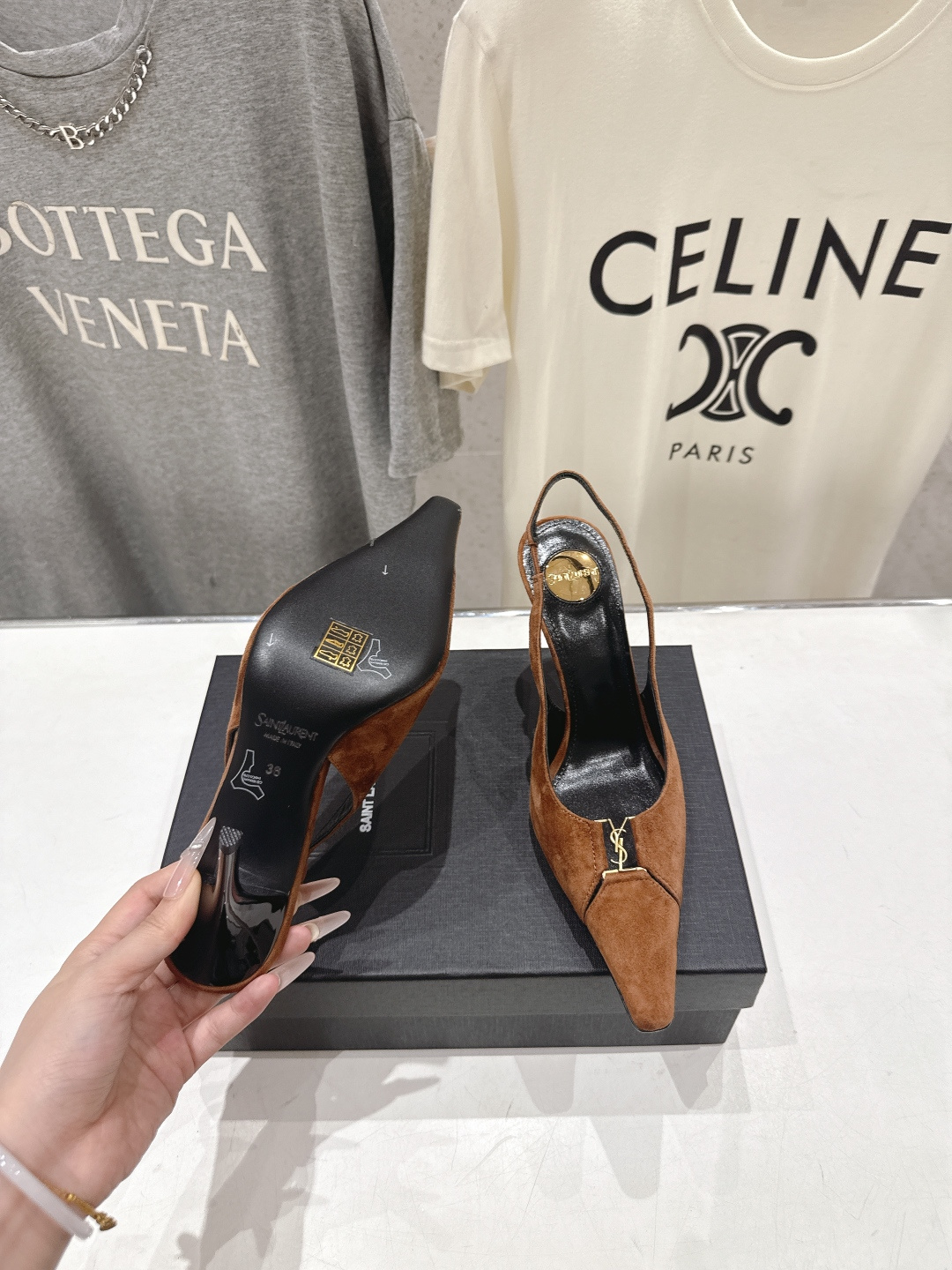 高版本出厂   SAINT LAURENT/圣罗兰YSL🆕 26ss春夏大热全新高跟鞋单鞋凉鞋！经典Ca