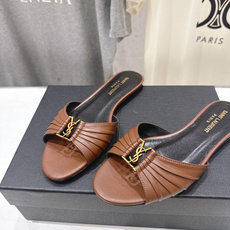 高版本出厂 「SAINT LAURENT*」F017 圣罗兰26ss夏季新款ysl 圣罗兰平底拖鞋~ 高版本出厂 「SAINT LAURENT*」F017 圣罗兰26ss夏季新款ysl 圣罗兰平底拖鞋~