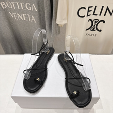 高版本出厂 Celine~赛琳F018 2026ss夏季新款平底时尚罗马风夹脚平底凉鞋New Celi 高版本出厂 Celine~赛琳F018 2026ss夏季新款平底时尚罗马风夹脚平底凉鞋New Celi