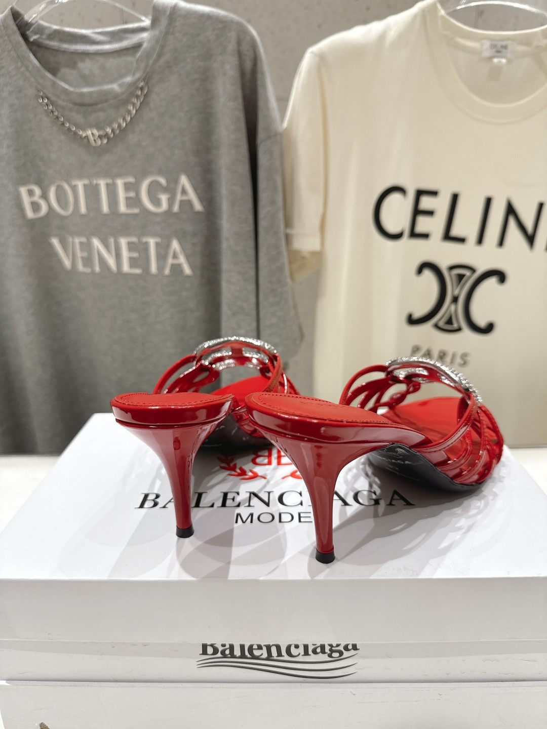 高版本出厂  BALENCIAG*巴黎世家F073 2026ss夏季新款双B字母扣高跟鞋拖鞋非常时髦一款